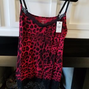 Size 14/16 - Red and Black Leopard Print Cami